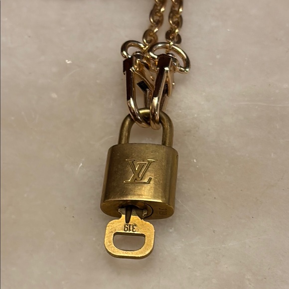 Louis Vuitton Gold Padlock & key #319 - Picture 1 of 10